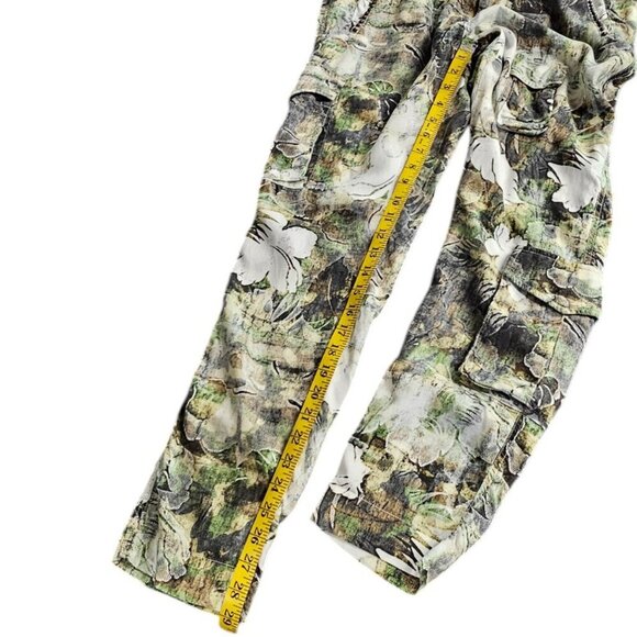 Masons Italy Womens Asia Snake Camouflage Cargo Pants, Lyocell, Studded 44, US 8 - Picture 5 of 12
